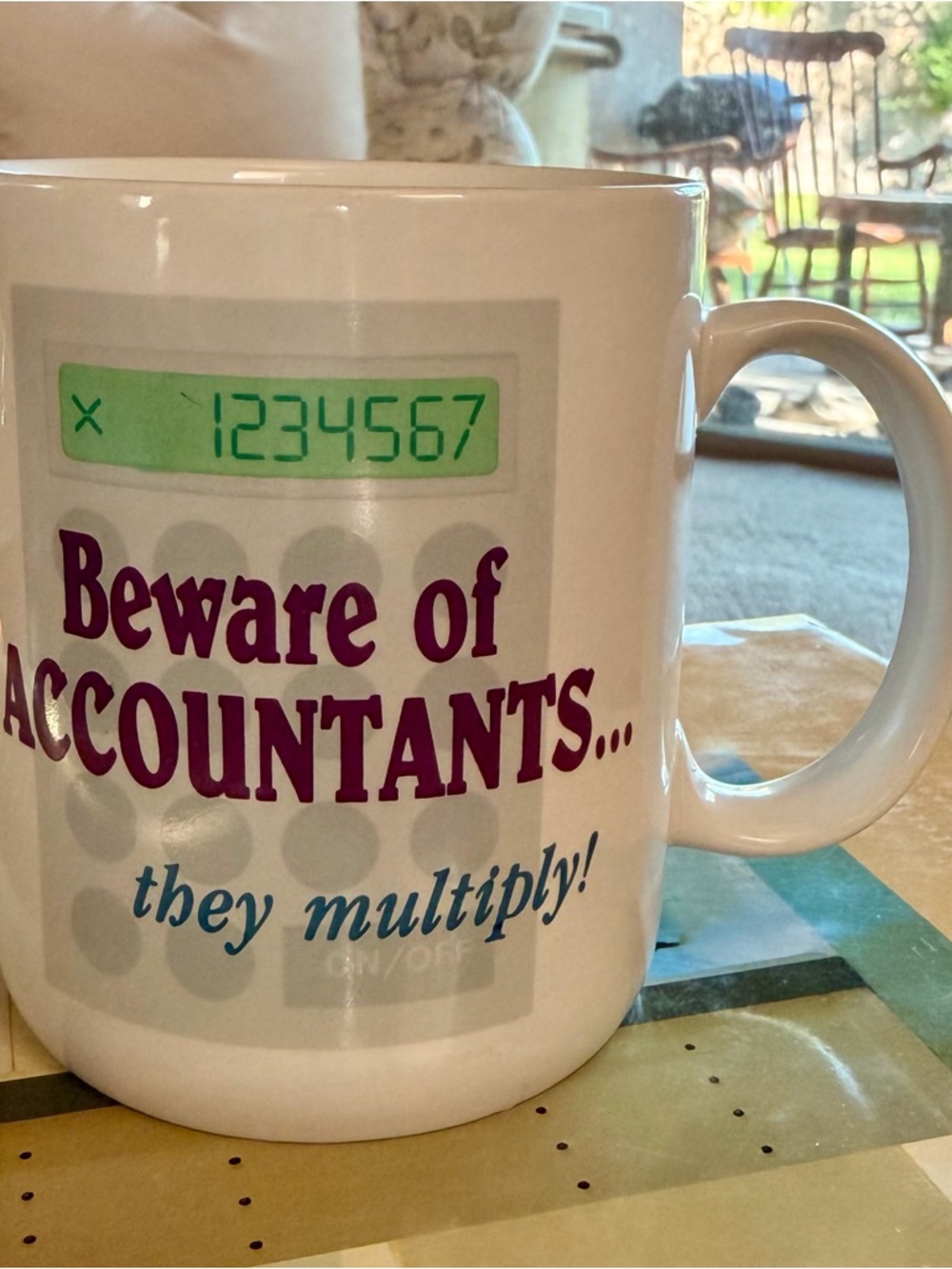 Vintage Accountant Mug Beware Of Accountants… They Multiply! Hallmark 1987 Rare